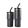 Colorful Powder Coated Vacuum Insulated Tumbler Flask Straw Stainless Steel 304 Thermal Outdoor Mug