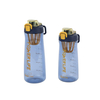 1000ml Plastic Water Bottle with a Fruit Strainer and a Leak-proof Button Switch Suitable for Sports and Gym Water Cup