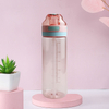 26Oz BPA-Free 750ml Transparent Reusable Water Bottle with Straw Perfect for Gym Sports