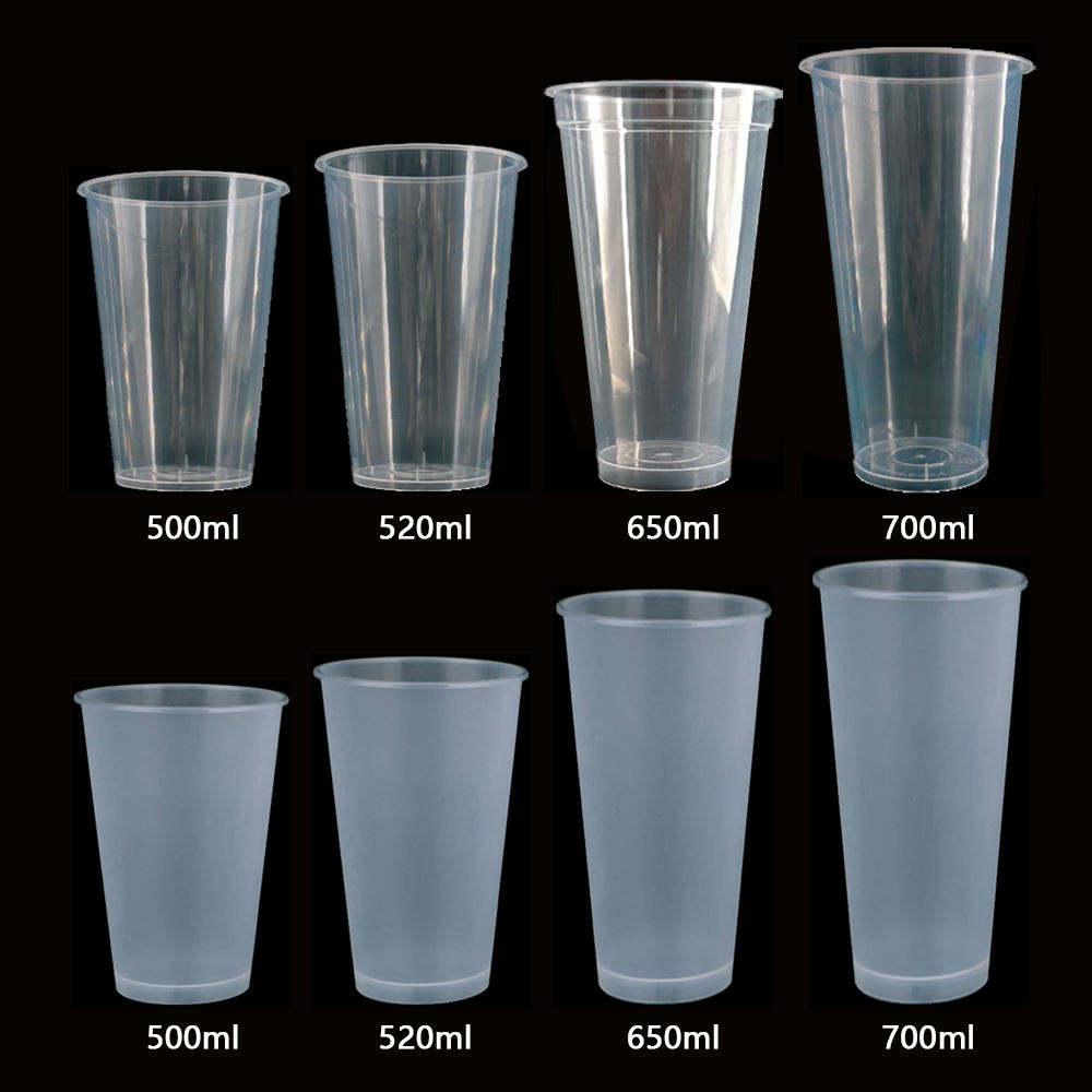 Wholesale Custom logo Disposable Plastic Cups with Lid 12oz 8oz 16oz PP Custom logo Hot or Cold Party Drinking Coffee Cups