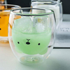 Cute Animal Shape Transparent Coffee Cup Gift Cup Double Wall High Borosicility Glass Water Bottle