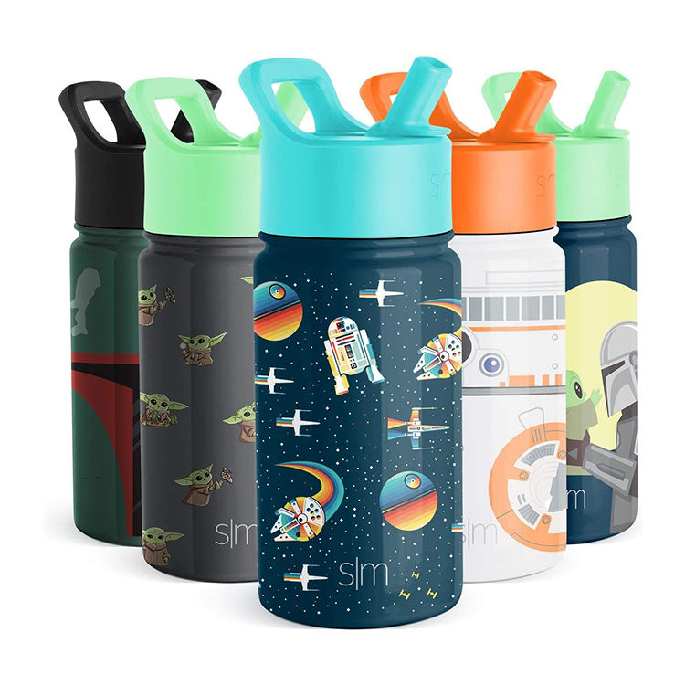 12oz 350Ml 350 Ml Cartoon Cute Plastic Water Bottle for Boys Girls Children Child Kid School
