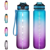 32Oz 32 Oz Portable Outdoor Motivational Plastic Gym Sports Water Bottle 1Liter 1L With Handle Lid Straw