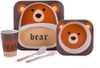 Eco- Friendly Custom Animal Kitchen Tableware Bamboo Fiber Dinner Sets for Kids