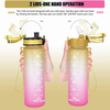 Custom Kids Water Bottle for School with Straw Chug Lid Unbreakable Leak-Proof BPA-Free Motivational Water Bottles