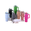40 oz Wholesale Insulated Vacuum Stainless Steel Tumbler Cup for Hot Cold Drinks With Handle and Straw Lid