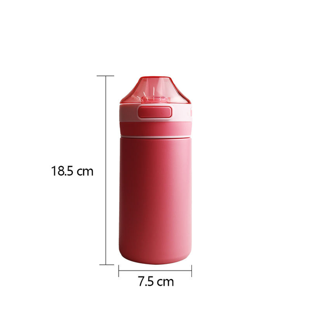 350ml Insulated Stainless Steel 304 Double Wall Sport Water Bottle Custom Logo With Straw