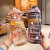 2L 2Liter 2 Ltr Botella De Agua Large Capacity Bpa Free Gym Water Bottles for Sports With Straw