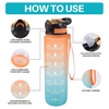Bouteille Deau En Paille Botella De Agua De Viaje 1Litre Low Price Bottle Water for Students With Straw Bottles
