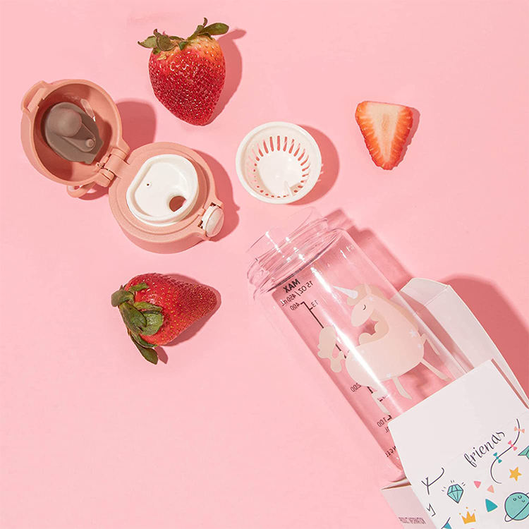 500ml Trinkflasche Plastic Frosted Tritan Bpa Free 1L Sport Kid Gym 32oz Motivational Water Bottle with Custom logo