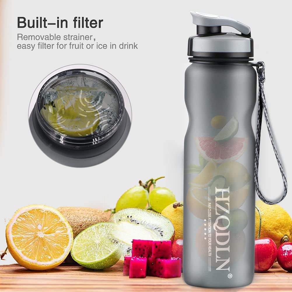 1000ML 32OZ BPA Multiple Color Convenient Portable Gym Drinking Water Plastic Bottle clear with Rope for Sports