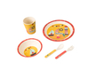 Hot Selling Custom Print Biodegradable Baby Feeding Dishes 5pcs Set Bamboo Fiber Plate Set