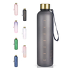 Custom Logo 1L Plastic Tritan Frosted Motivational Water Bottle With Time Marker