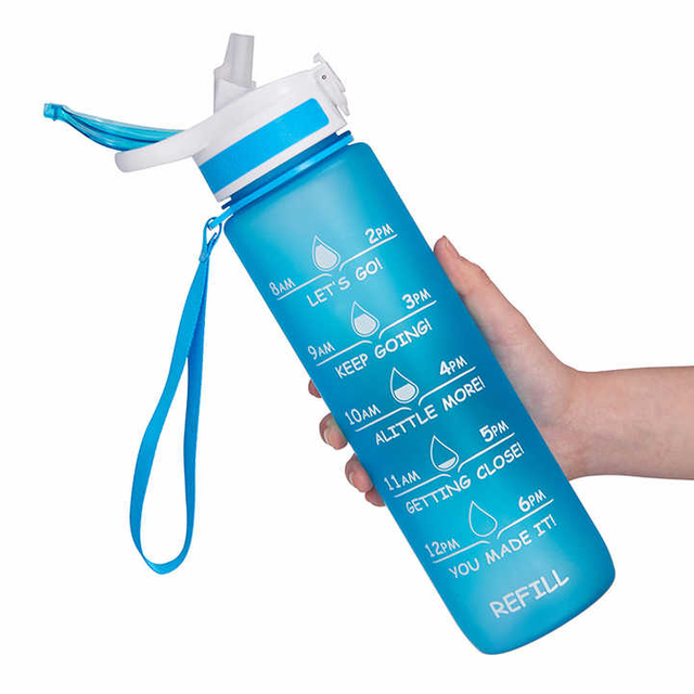 Garrafa De Agua Personalizada Bonita Botella De Agua Bpa Free Drinking Water Bottle Outdoor Clear Sports Water Bottles