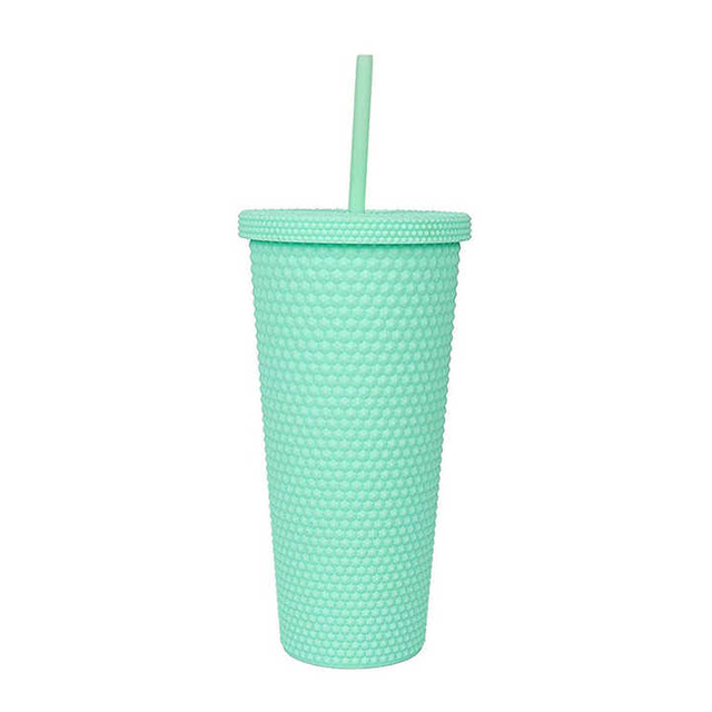 Coc Nhua Toptan Fincan Cups With Lid and Straw Wholesale Kids Color Tumblers Plastic Spill Proof Coffee Tumbler Dome and Straw