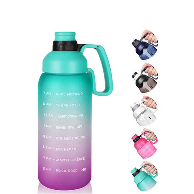 Botella De Agua 2L Sports Motivational 2000 Ml Bottles With Time Marker in Stock Water Bottle