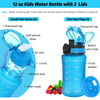 Custom 2023 Eco-Friendly 500ml Plastic Kids Cute Water Bottles With Straw Child Drink Water Bottle