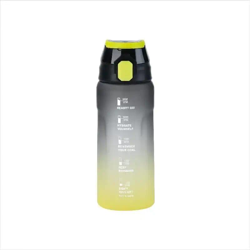 Botellas De Agua Al Por Mayor Custom Logo Flip Top Plastic School Water Bottle With Straw Drink Bottles