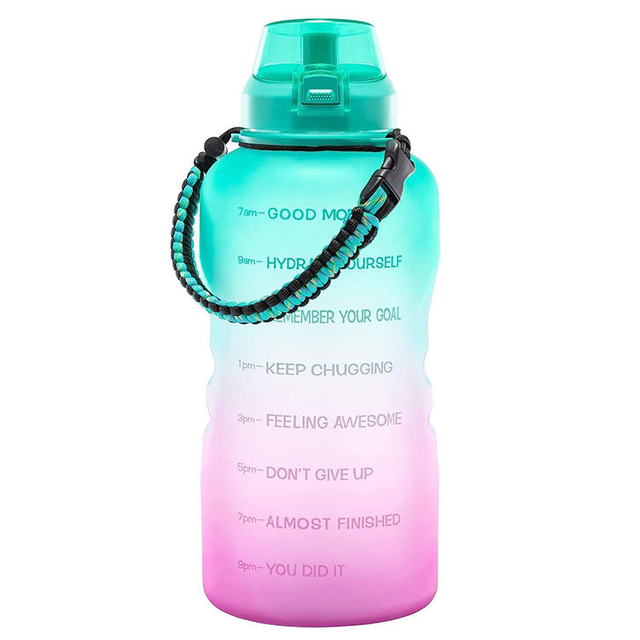 Botellas De Agua 2 Lts Botella Motivacional 2000Ml Modern Promotion Plastic 2 Litter Water Camping Bottle