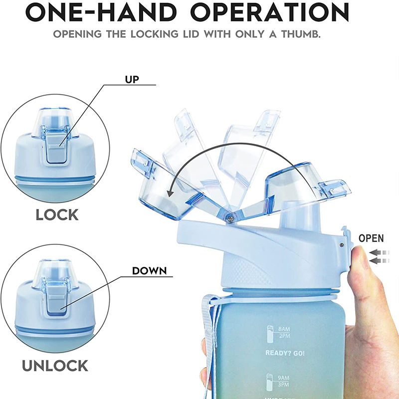 1000ml BPA-Free Tritan Plastic Water Bottle Without Straw