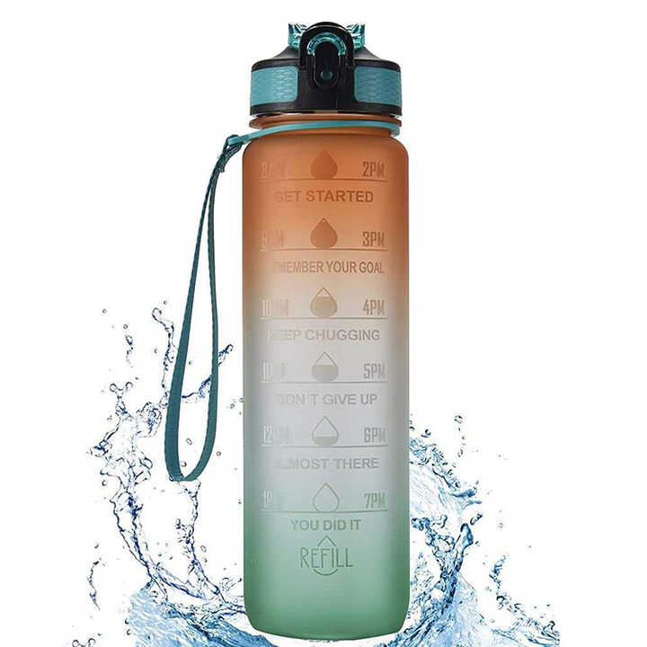 Botella Agua Gym Hydratante Tritan Plastic 1000 Ml Portable Sport Water Bottle Custom Sports Gym Logo Bottles