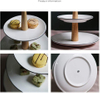 Cake Stand Double-Layer Home Living Room Coffee Table Candy Snack Fruit RPET Plastic Plate Dessert Display Stand