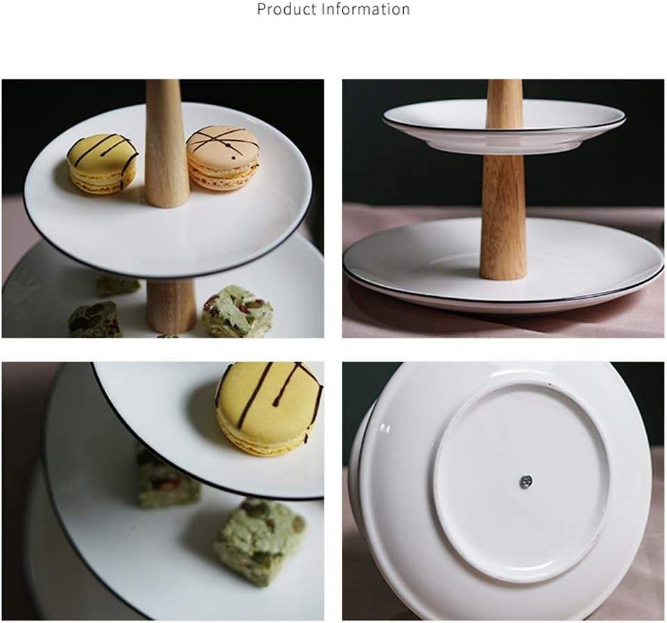 Cake Stand Double-Layer Home Living Room Coffee Table Candy Snack Fruit RPET Plastic Plate Dessert Display Stand