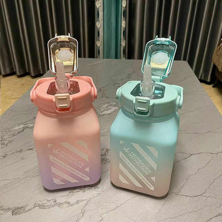 Bpa Free Wasser Flasche Botella De Agua Sin Bpa Gran Capacidad Square Shaped Drink Clear Water Bottle Bottles