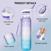 Bouteille Deau Portable Botellas De Agua Custom Logo Bottles Reusable Motivational Fitness Sport Tritan Water Bottle