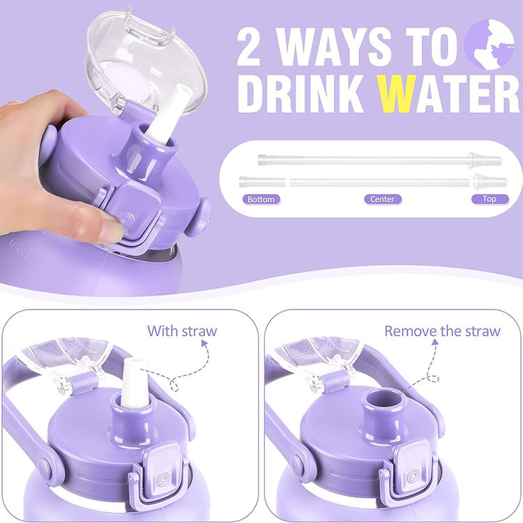 Botella Deporte Customizable Wholesale Portable Sport Water Bottle With Straw for Sports and Travel