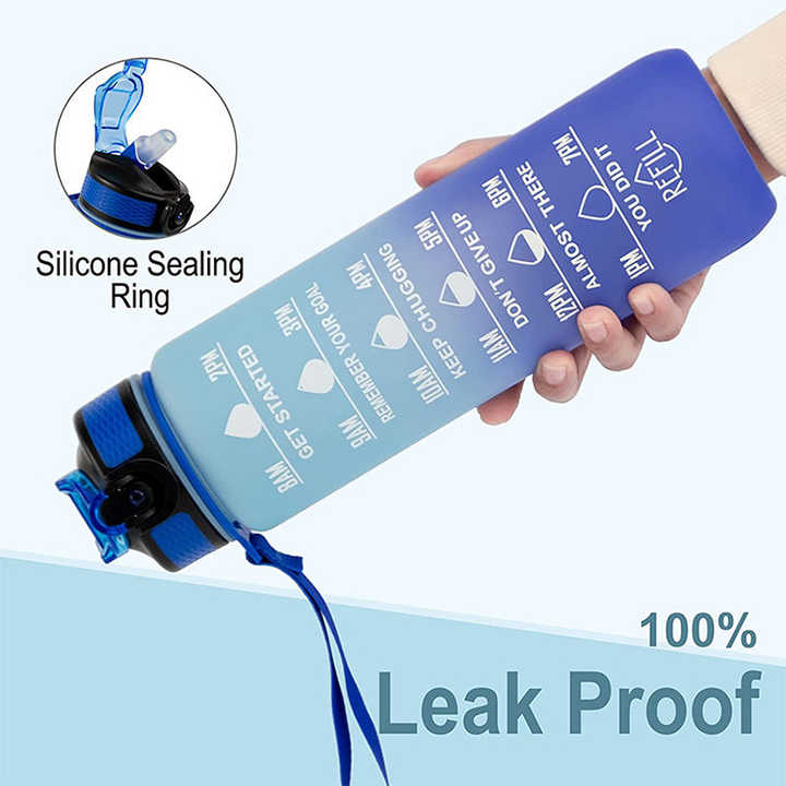Bouteille Deau Logo Personnalize 1Liter Unique Plastic Sport Drinking Water Bottle Bpa Free for Summer Bottles