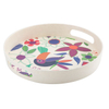 Customized Factory Supply Ivory Color Organic Natural Bamboo Fiber Tray With the Handle