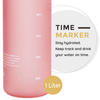 1000ML Hot Sell Drinking Bottle BPA Free Frosted Motivational Matte Tritan Plastic Sports Water Bottle With Time Marker