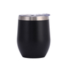 12oz High Quality Double Wall Insulated Custom Logo Stainless Steel Coffee Mugs Egg Shape Tumbler With Lid