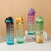 Leakproof Tritan BPA Free 1l Fitness Outdoor Sports Water Jug with Time Marker Large Plastic Motivational Water Bottle