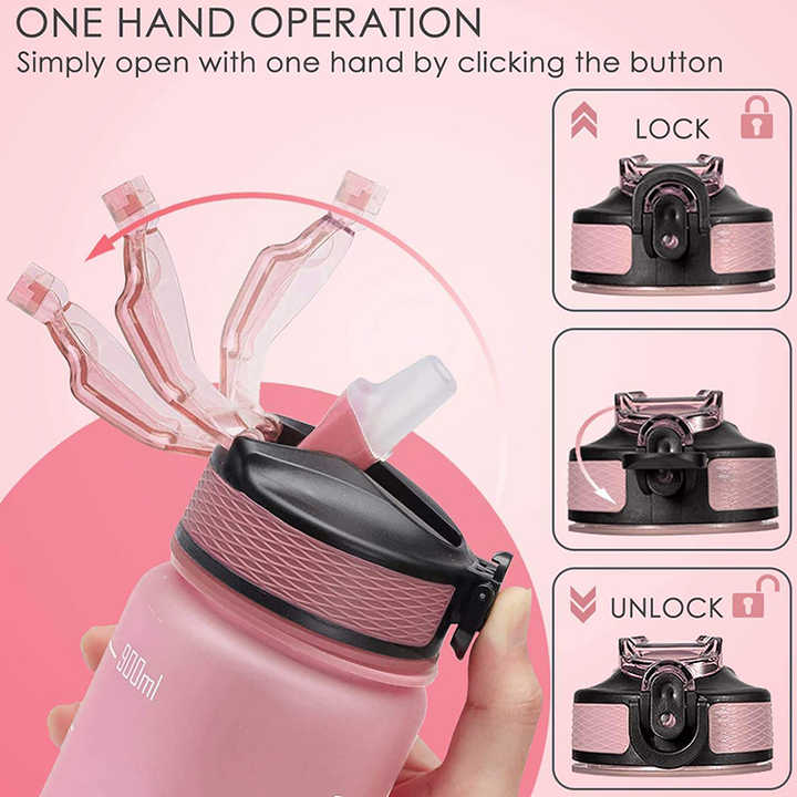 Bouteille Deau 1 Litre Botellas Plasticas 1000Ml Pink and Blue Pastel Reusable Women Bpa Free Water Bottle Bottles
