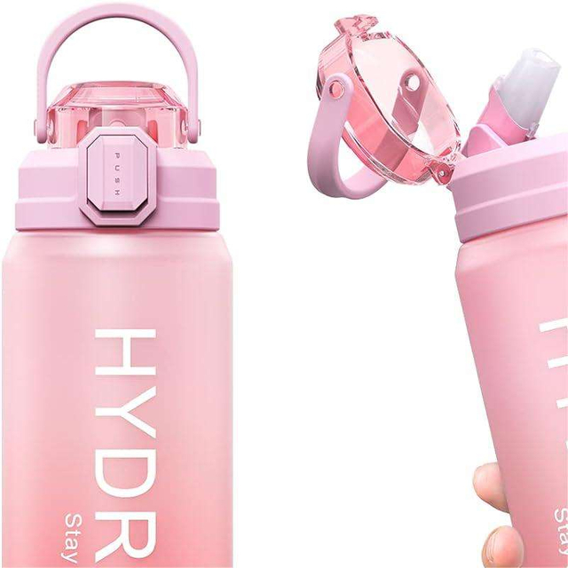 Factory Gradient Color BPA-Free 1L Fitness Outdoor Sports Water with Time Marked Large Plastic Incentive Water Bottle