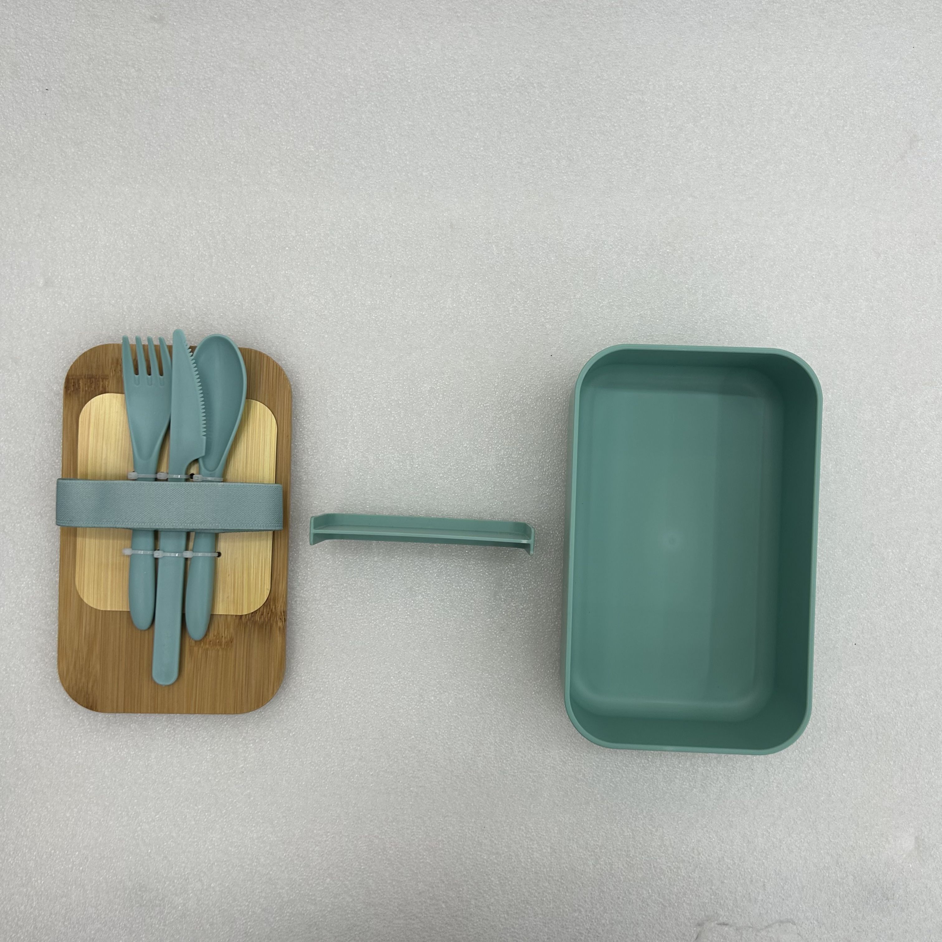 Hot Portable Leakproof Wooden Office Bento Box Bamboo Lid Fiber Plastic Lunch Box With Cutlery for Adults