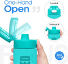 32OZ BPA Free Water Bottle & No Sweat Sleeve -Leak Proof Gym Bottle with Time Marker - Ideal Gift for Fitness or Sport