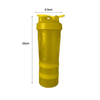 600Ml Direct Drinking Bpa Free Plastic Gym Protein Shaker Bottle Gym Bottles With Handle