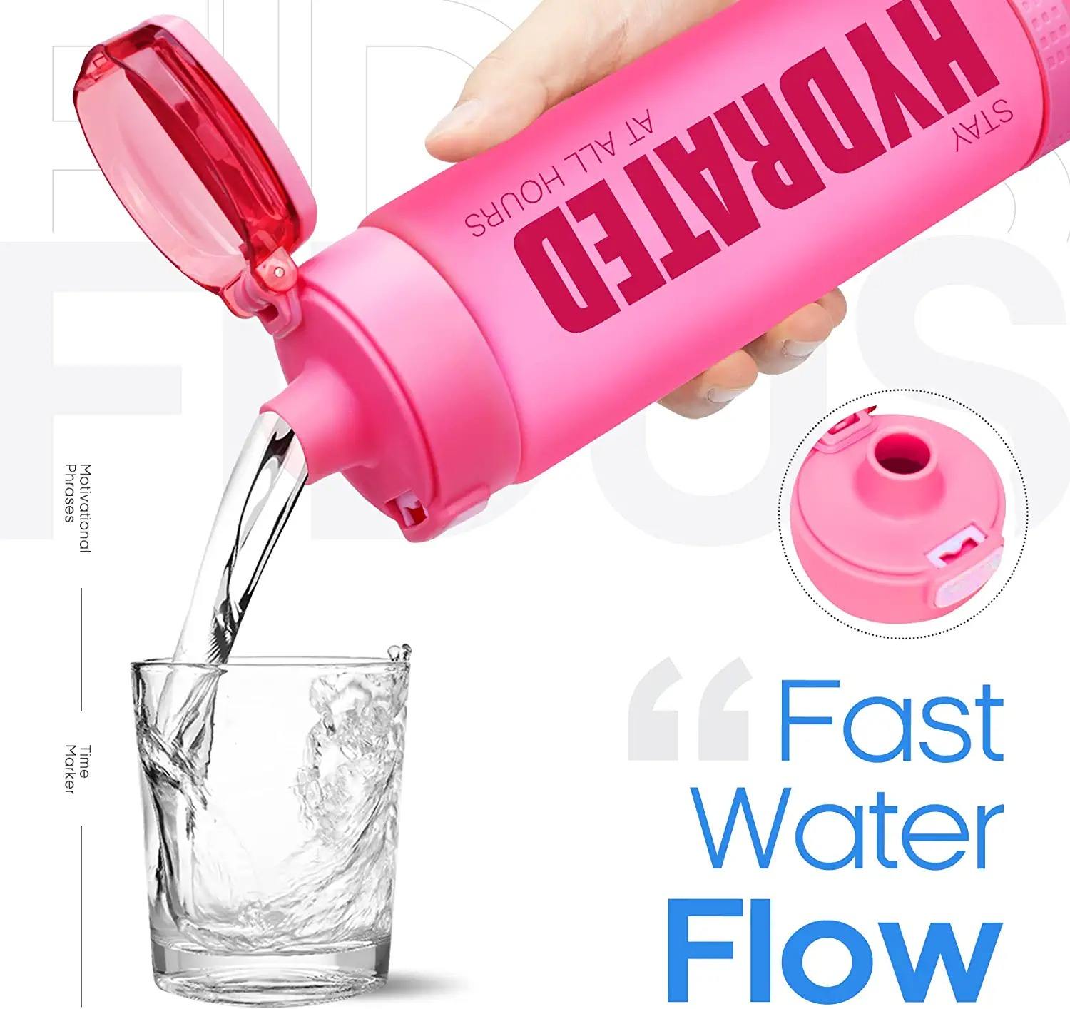 32oz Motivational Water Bottle with Time Marker Custom LOGO BPA Free Plastic Water Bottles Wholesale