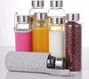 Hot Sell 500ml BPA Free Tritan High Borosilicate Glass Water Bottle with Bottle Cover for Hiking and Sports