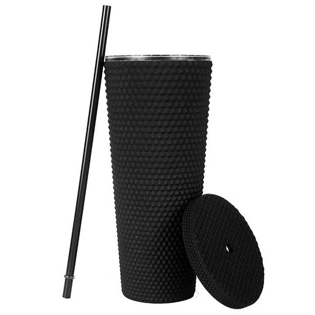 Gobelet Avec Couvercl Noir Mothers Day Tumblers 24Oz Plastic Insulated Tumbler With Straw and Lid