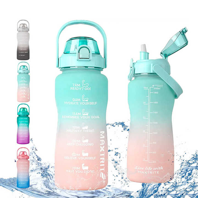 Garrafa 2L Botella Agua Personalizada Drink Bottle Direct Drinking Bpa Free Plastic 2 L Water Bottle