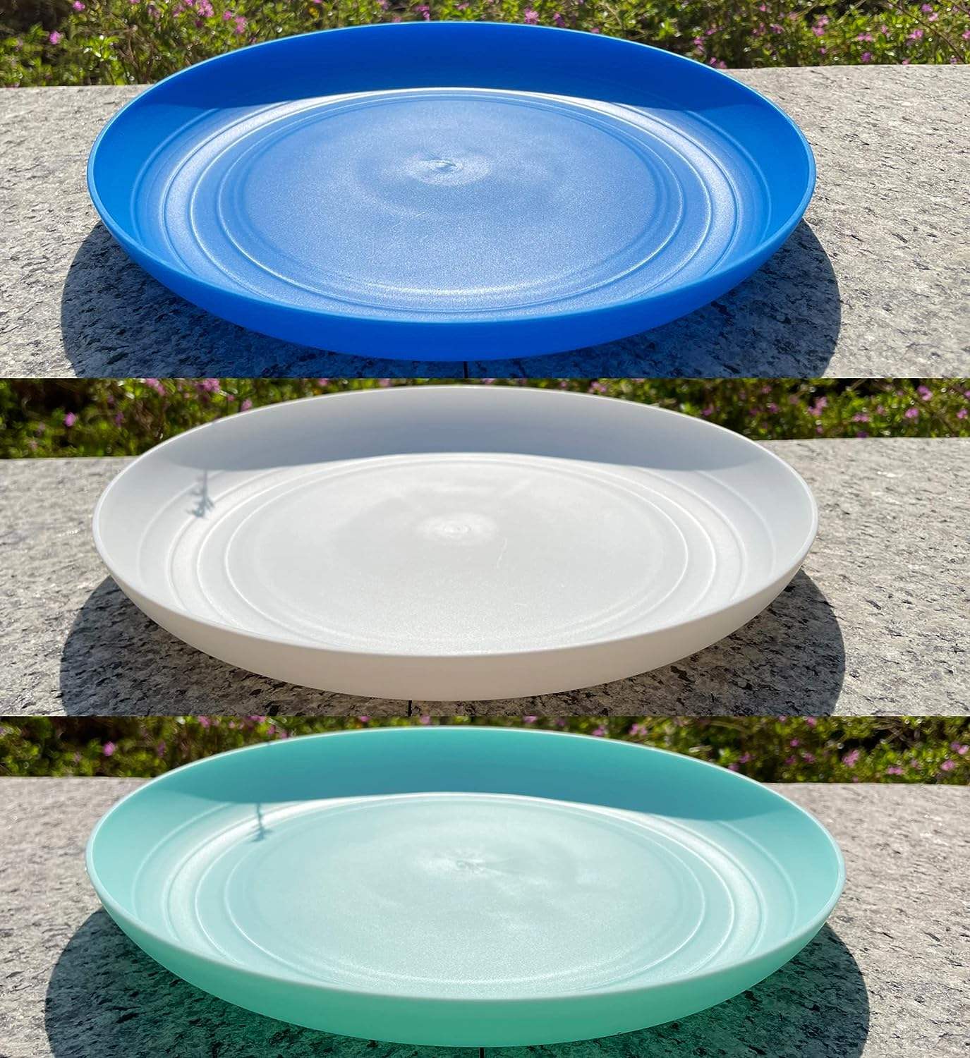 BPA FREE LARGE RPET PLASTIC PLATE REUSABLE PLATE DISHWASHER SAFE 8 9 10inch DINNER PLATE CUSTOMIZE COLORS and LOGOS