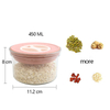 Stackable Round Transparent Kitchen Refrigerator Plastic Food Container With Pp Lids