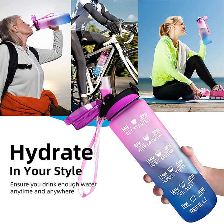 Garrafas De Gua Mutivacionais New Motivational Water Bottle Plastic Water Bottles With Straw