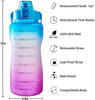 Custom Logo Bpa Free Customized Wholesale 2.2L Large Half Gallon 64Oz Gym Motivationa Water Bottle