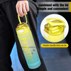 Custom Wholesale BPA Free Fitness Water Bottle Motivational Colorful 1000ml Straw Drinking Plastic Water Bottle With Time Marker