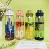 1L 1000Ml Customizable Reusable Leak-Proof Portable Outdoor Plastic Gym Sports Water Bottle With Straw Handle Rope